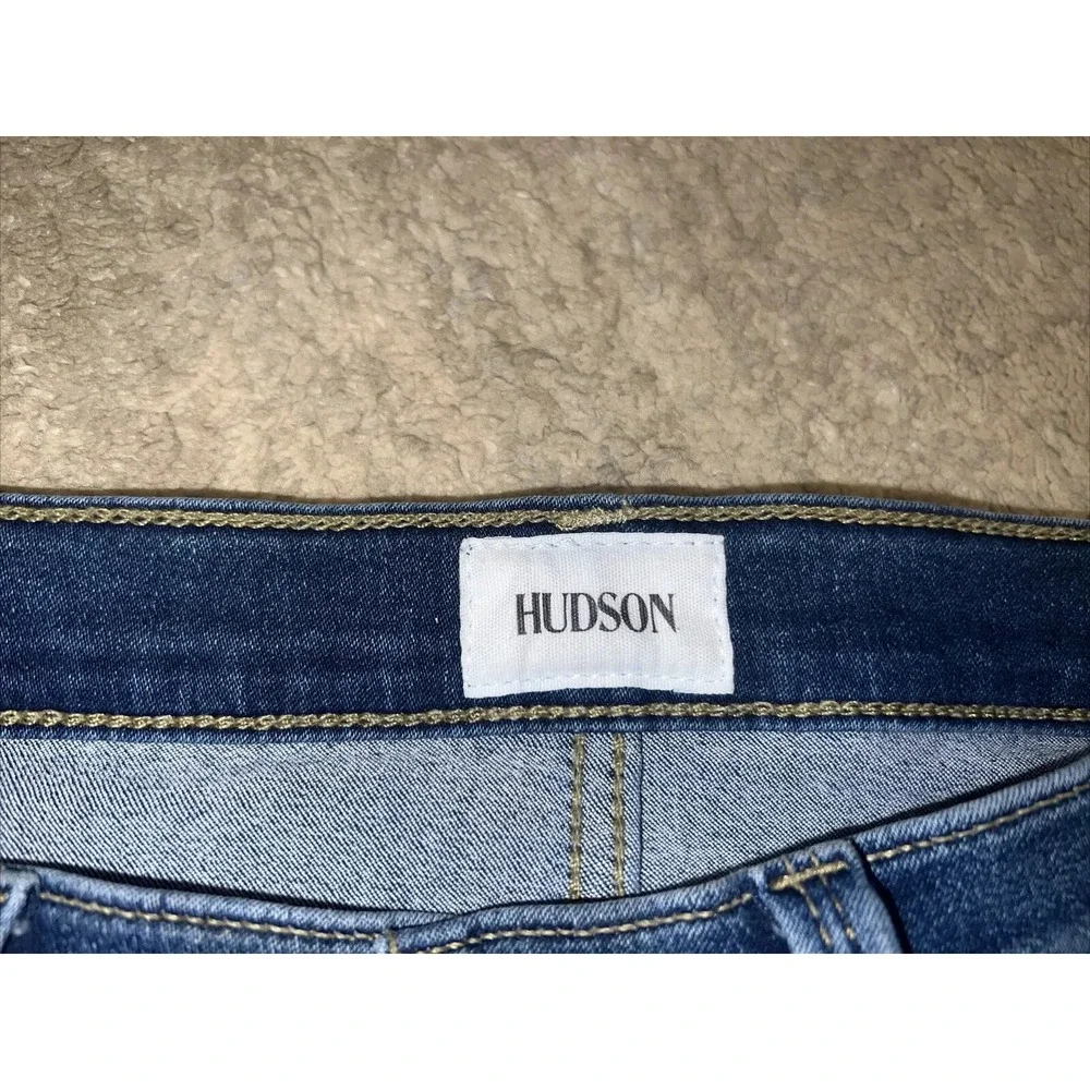 Hudson Jeans‎ Womens Sz 25 Blue Denim Blair Skinny Denim Cotton Stretch